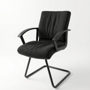 Modern Black Mesh Visitor Chair
