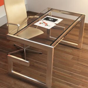 Glass Top Executive Office Desk