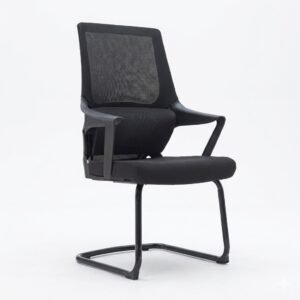Black Mesh Cantilever Guest Chair