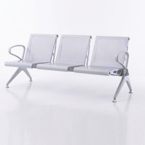 Contemporary 3-Seater Powder-Coated Steel Bench