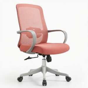 Chic Salmon Pink Mesh Task Chair
